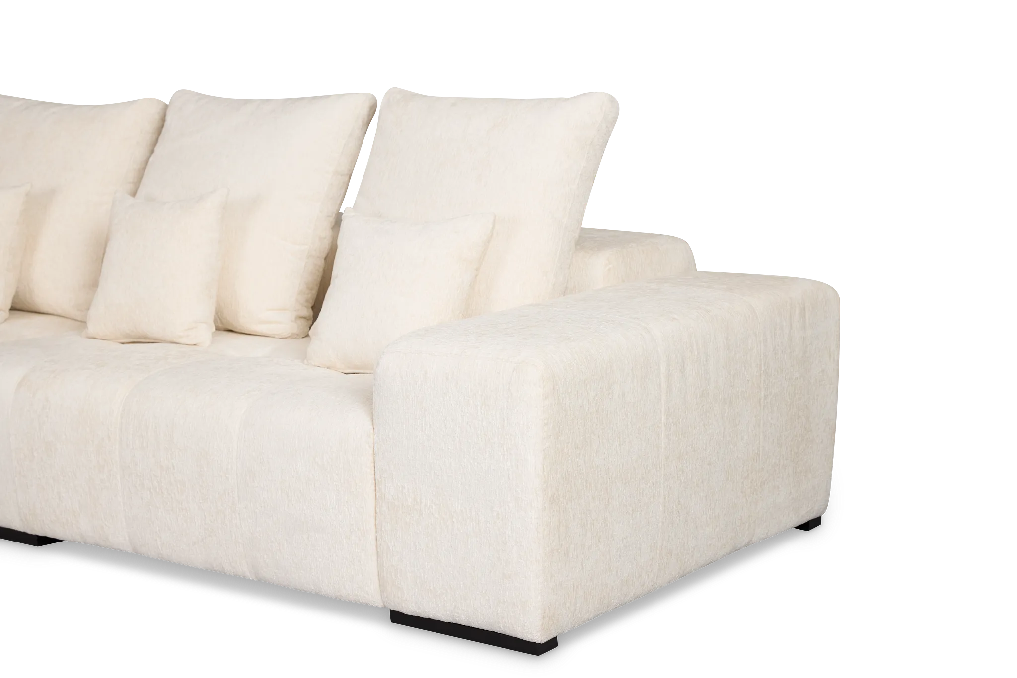 Skylar White Fabric Small Two-arm Sectional