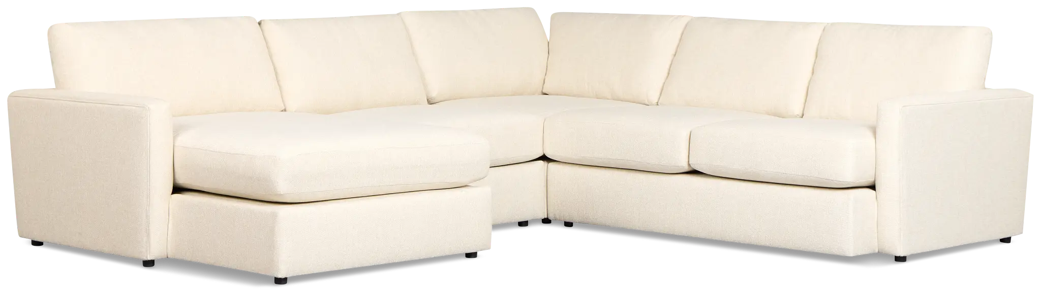 Maxwell Light Beige Fabric Medium Left Chaise Sectional Maxwell Light Beige Fabric Medium Left Chaise Sectional