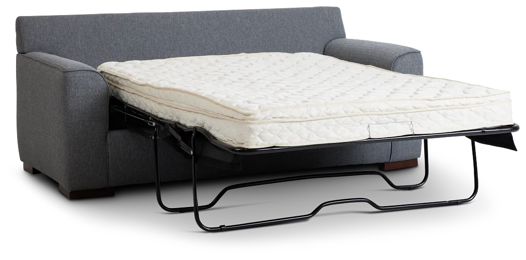 Austin Blue Fabric Innerspring Sleeper