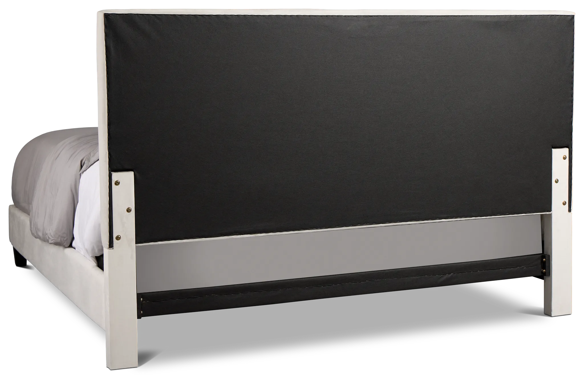 Collin Beige Velvet Platform Bed