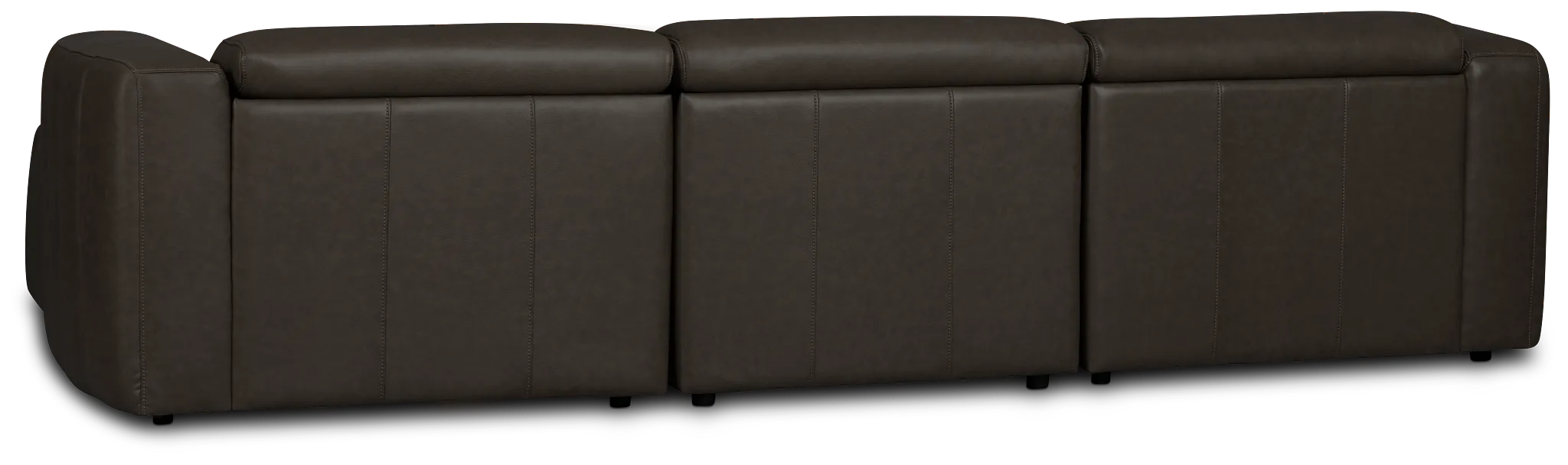 Jace Dark Gray Lthr/vinyl Right Chaise Power Reclining Sectional