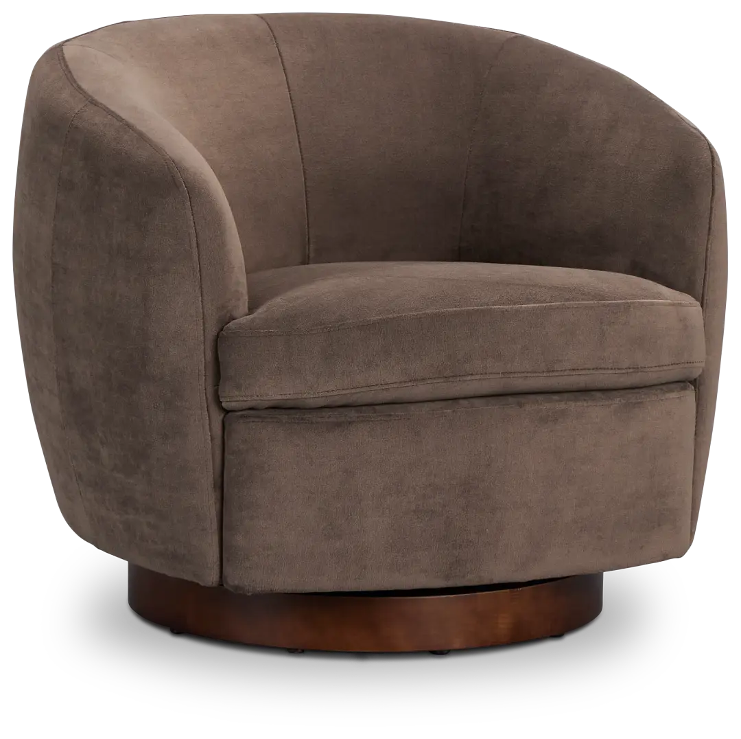 Hazel Dark Beige Velvet Swivel Accent Chair Hazel Dark Beige Velvet Swivel Accent Chair