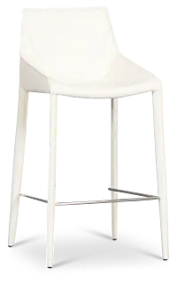 Wakefield White 27" Upholstered Barstool