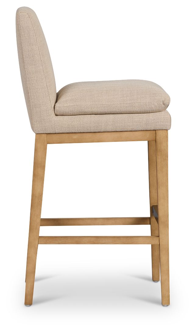 Willow Light Beige Fabric 30" Upholstered Barstool