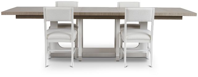 Marley Light Tone Rect Table & 4 Chairs