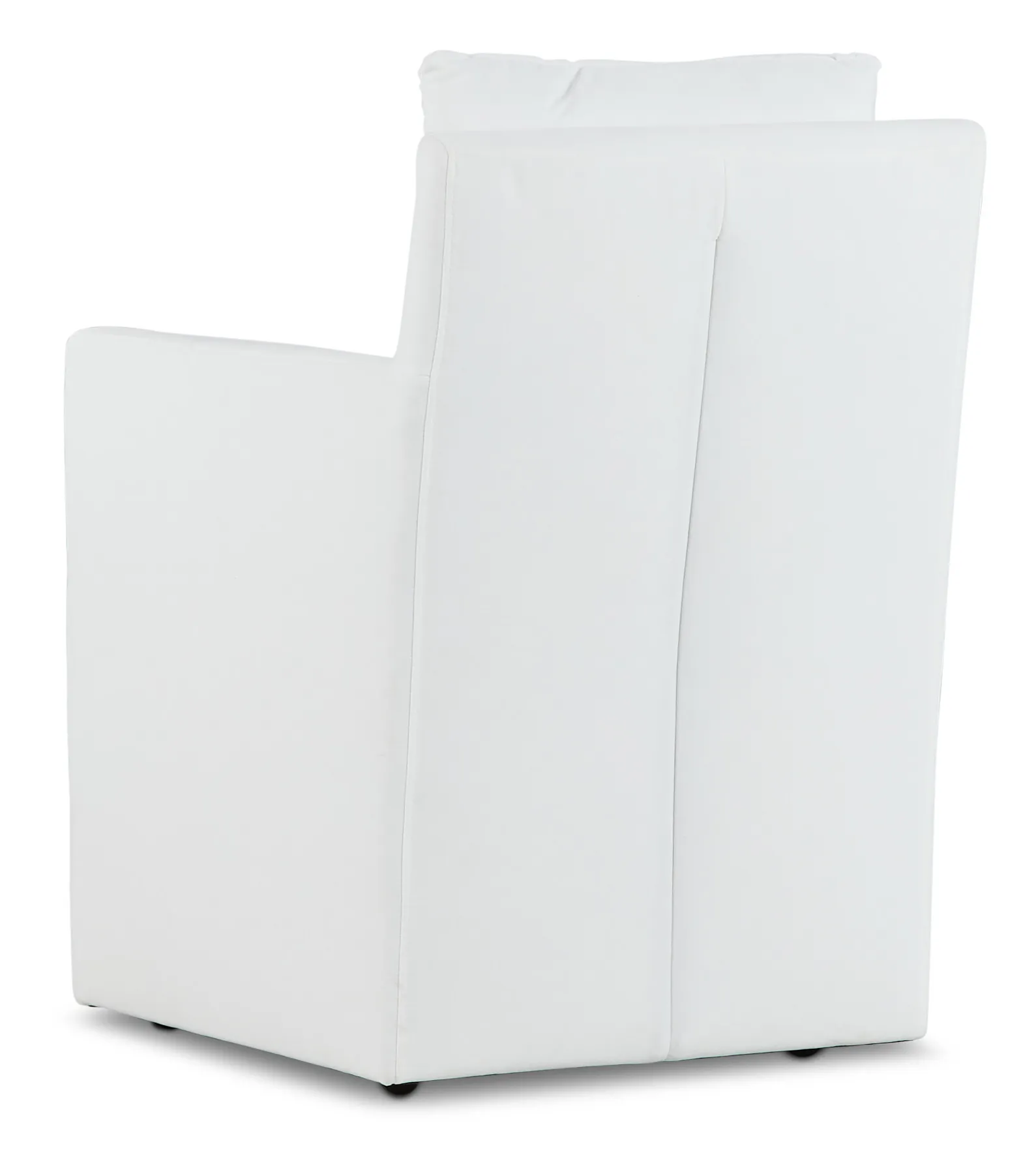 Auden White Castored Upholstered Arm Chair