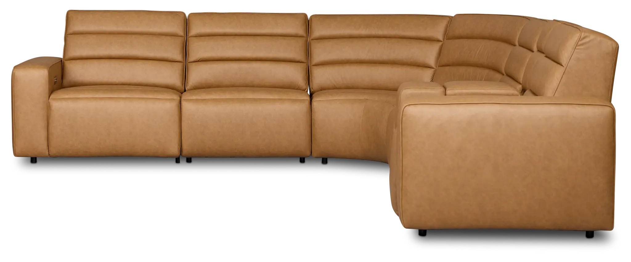 Sawyer Light Brown Micro Medium Triple Power 2-arm Sectional Sawyer Light Brown Micro Medium Triple Power 2-arm Sectional