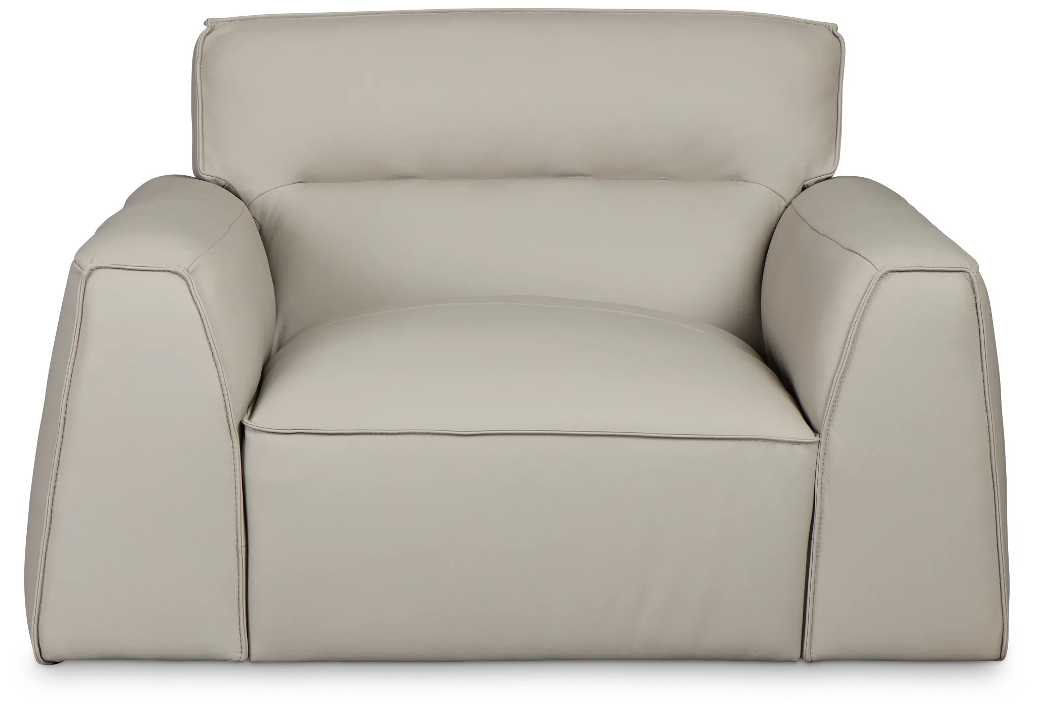 Blanca Gray Leather Swivel Chair