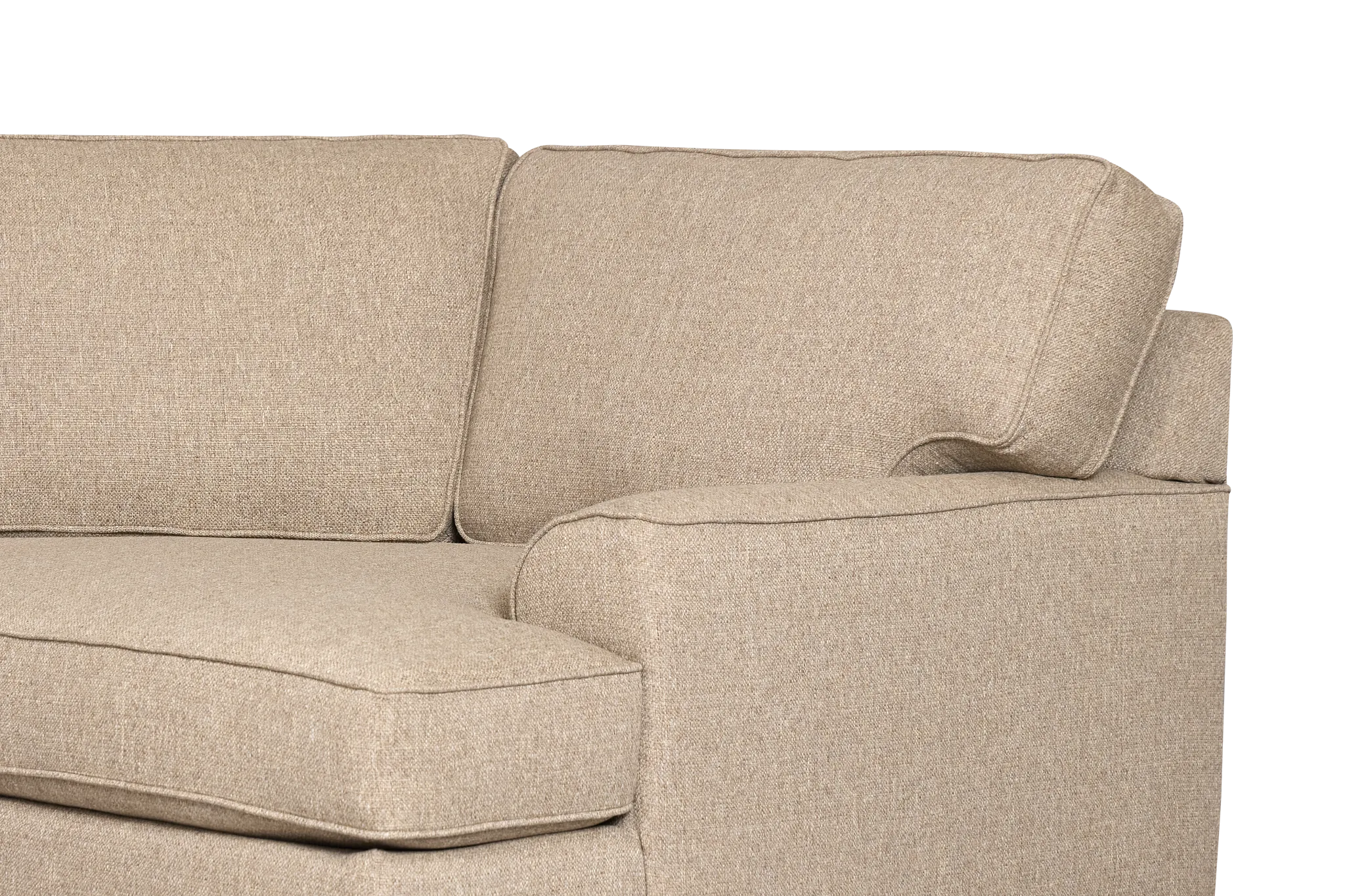 Sinclair Brown Fabric Right Cuddler Cooling Memory Foam Sectional