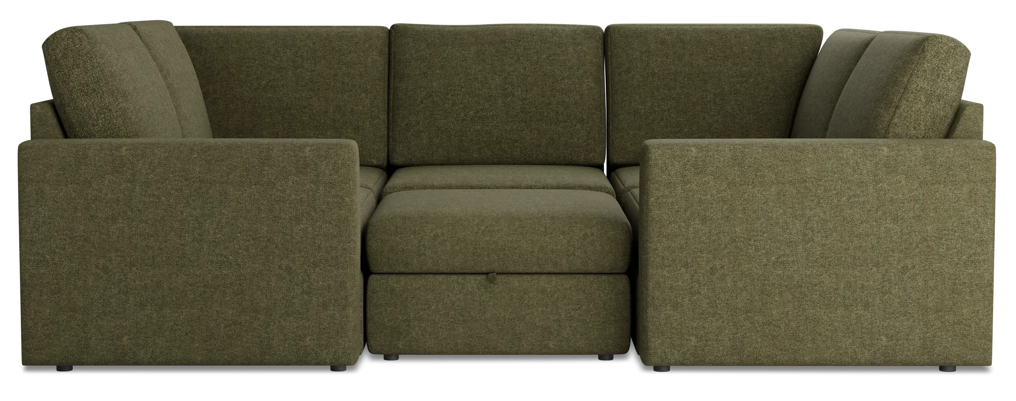 Citymod Green Fabric 6-piece Pit Sectional