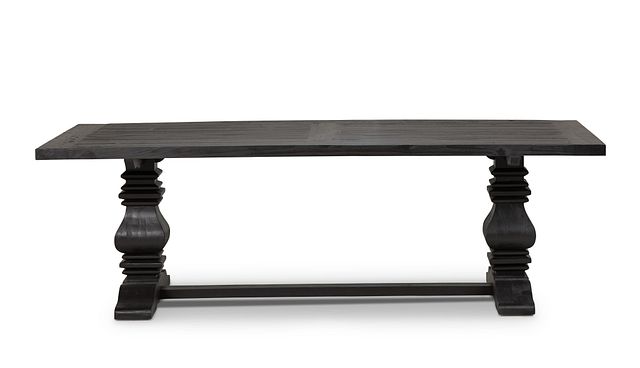 Hadlow Black 95" Rectangular Table & 4 Upholstered Chairs