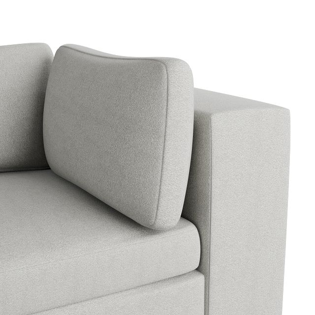 Destin Sutton Gray Fabric 5pc Bumper Sectional