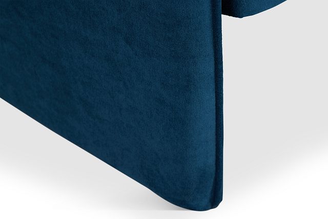 Noel Dark Blue Velvet Accent Chair