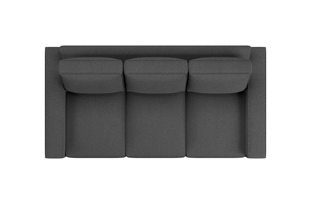 Edgewater Delray Dark Gray 84" Sofa W/ 3 Cushions