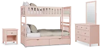 Charleston Pink Bunk Bed Storage Bedroom