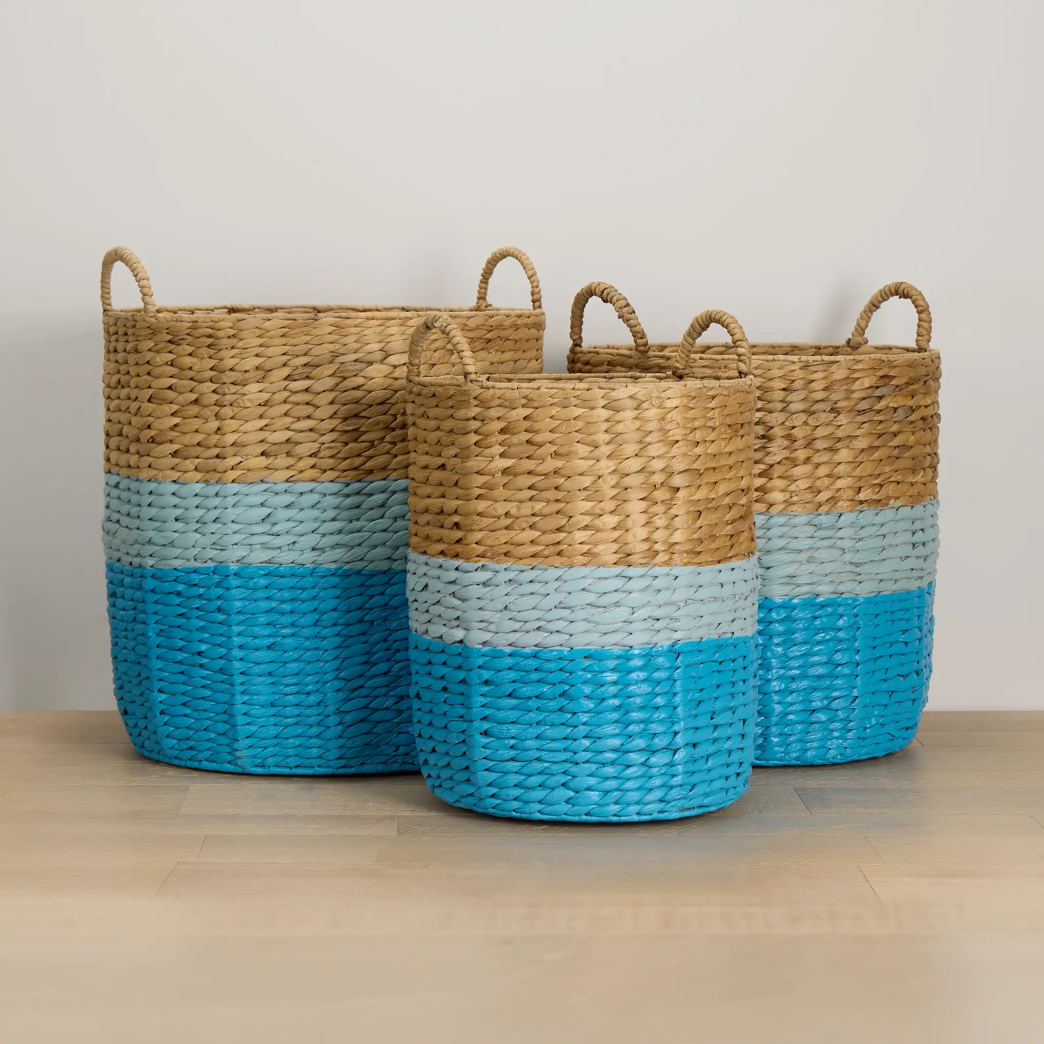 Bailey Set Of 3 Blue Basket Bailey Set Of 3 Blue Basket
