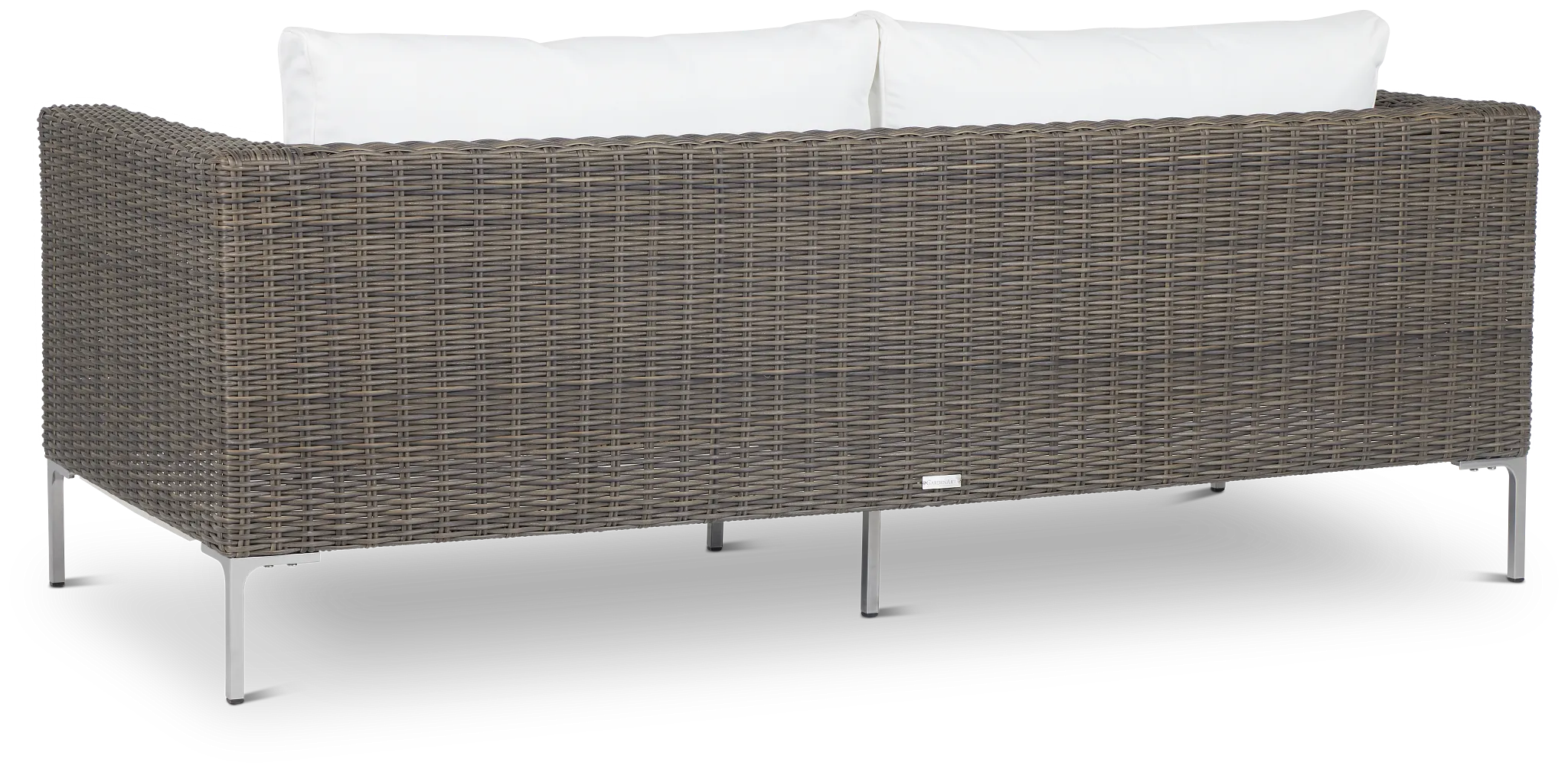 Tulum White Woven Sofa W/ 2 Cushions