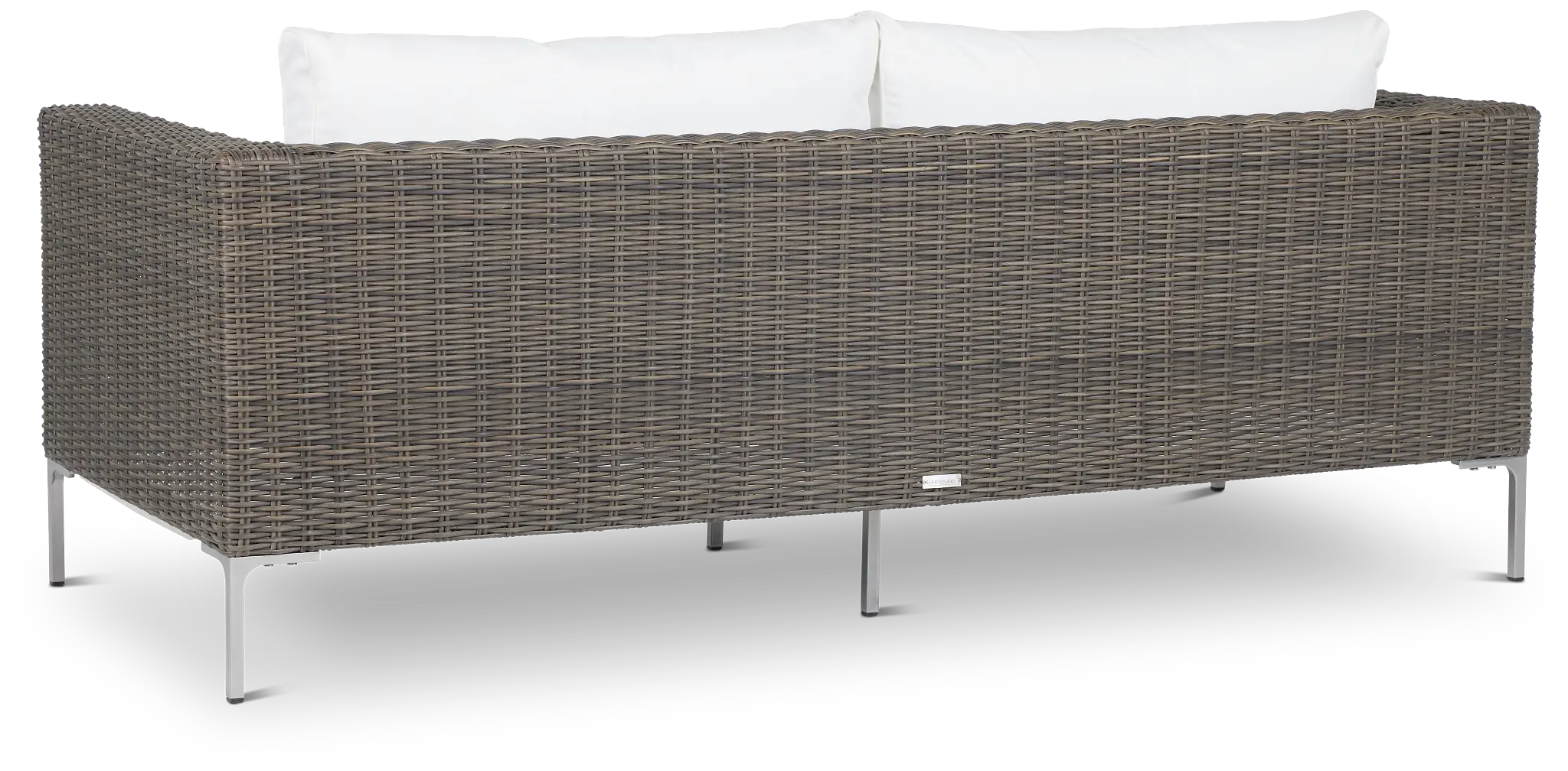 Tulum White Woven Sofa W/ 2 Cushions Tulum White Woven Sofa W/ 2 Cushions