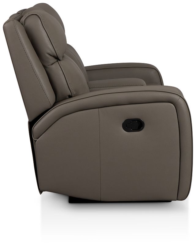 Rhett Gray Micro Reclining Console Loveseat