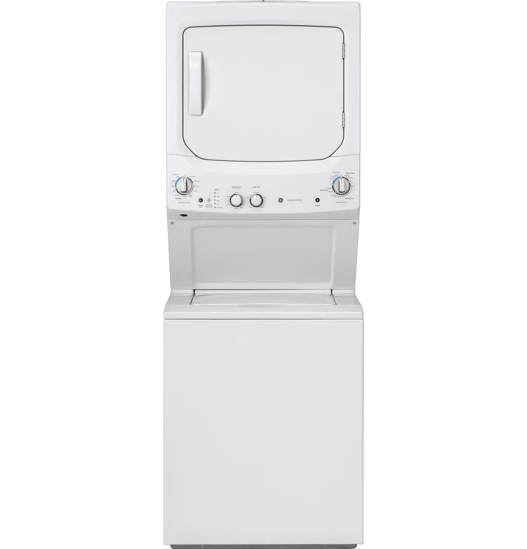 Ge 27 Series White Electric Laundry Center