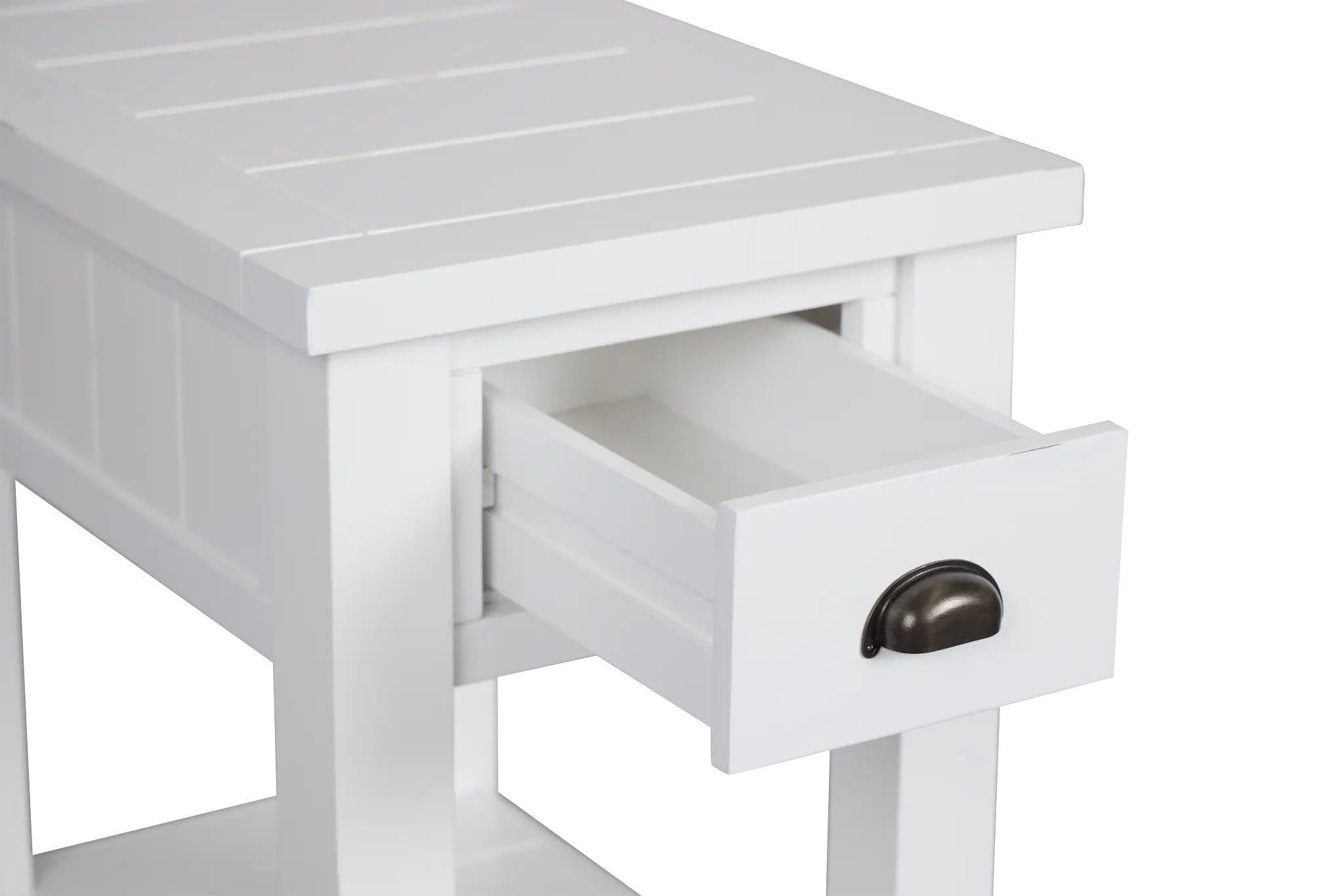 Bismark White Chairside Table Bismark White Chairside Table