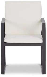 Linear Dark Gray White Aluminum Arm Chair