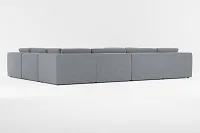 Destin Elevation Gray Fabric 8-piece Modular Sectional