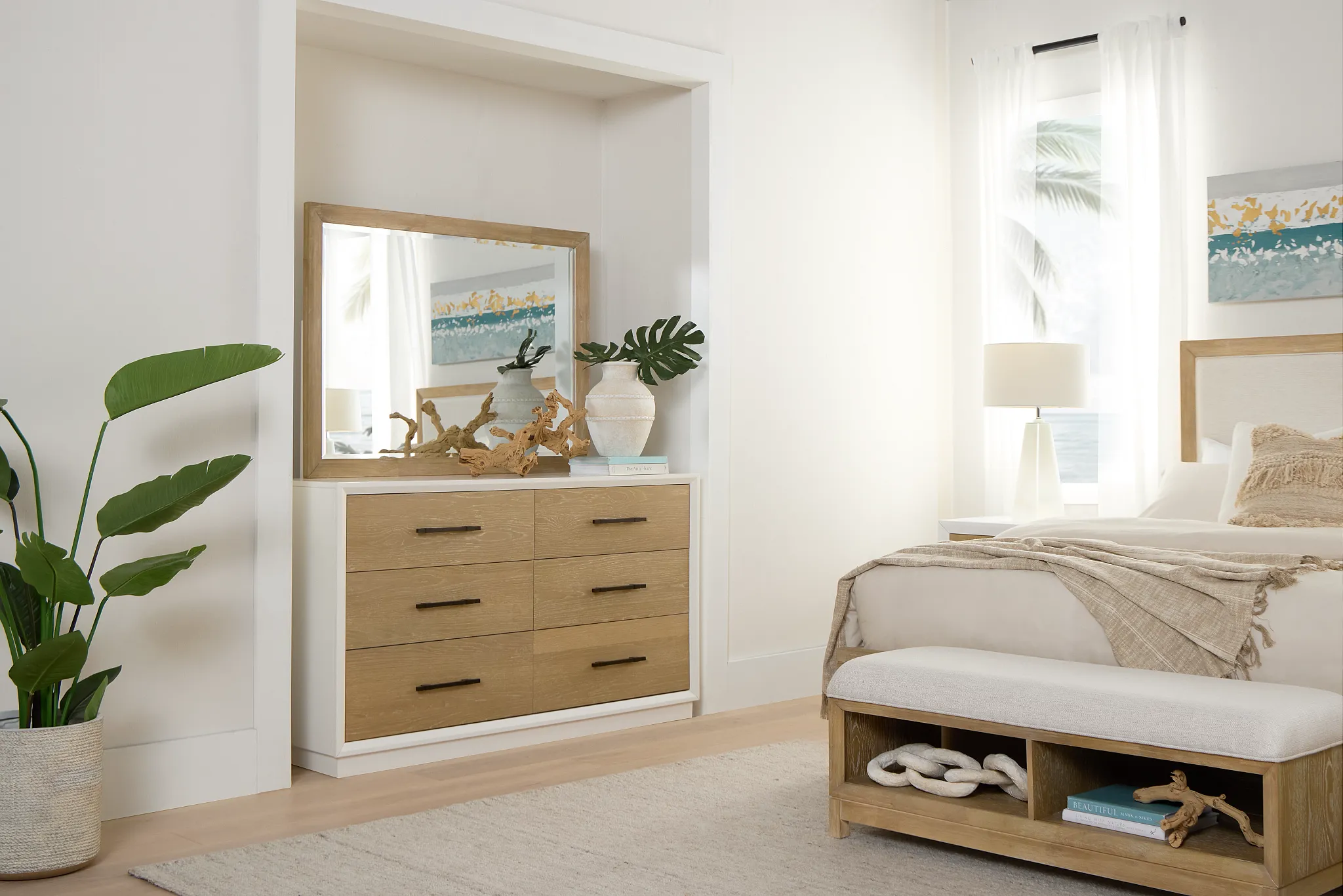 Boca Grande Two-tone Dresser & Mirror