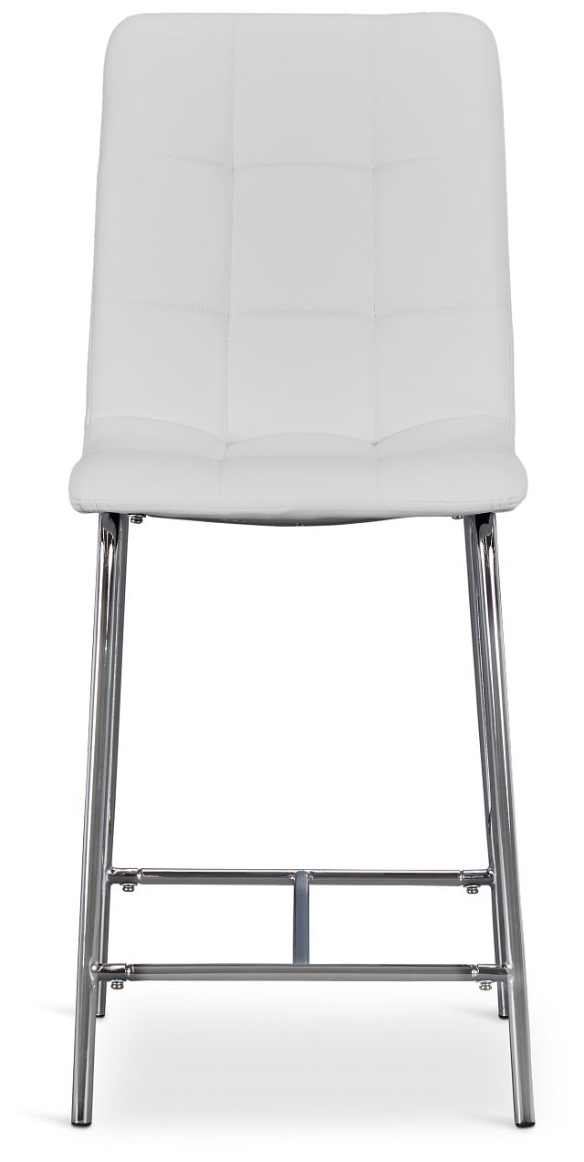 Vienna White 24" Upholstered Barstool