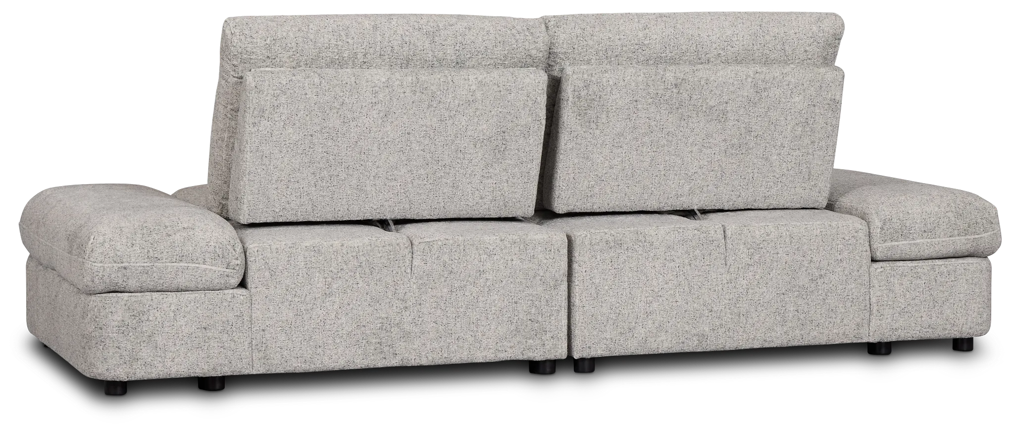Mila Gray Fabric 2-piece Modular Power Reclining Sofa
