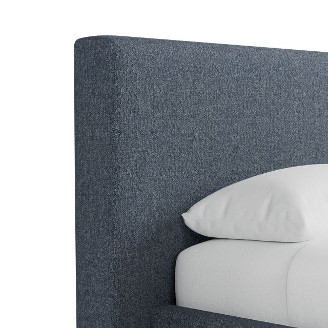 Grayton Maguire Blue 44" Upholstered Platform Bed