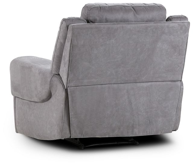 Scout Gray Micro Power Recliner With Power Headrest