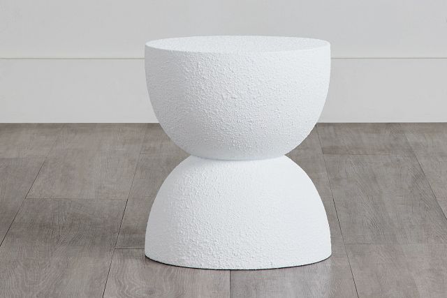 Jacy White 18" Accent Table
