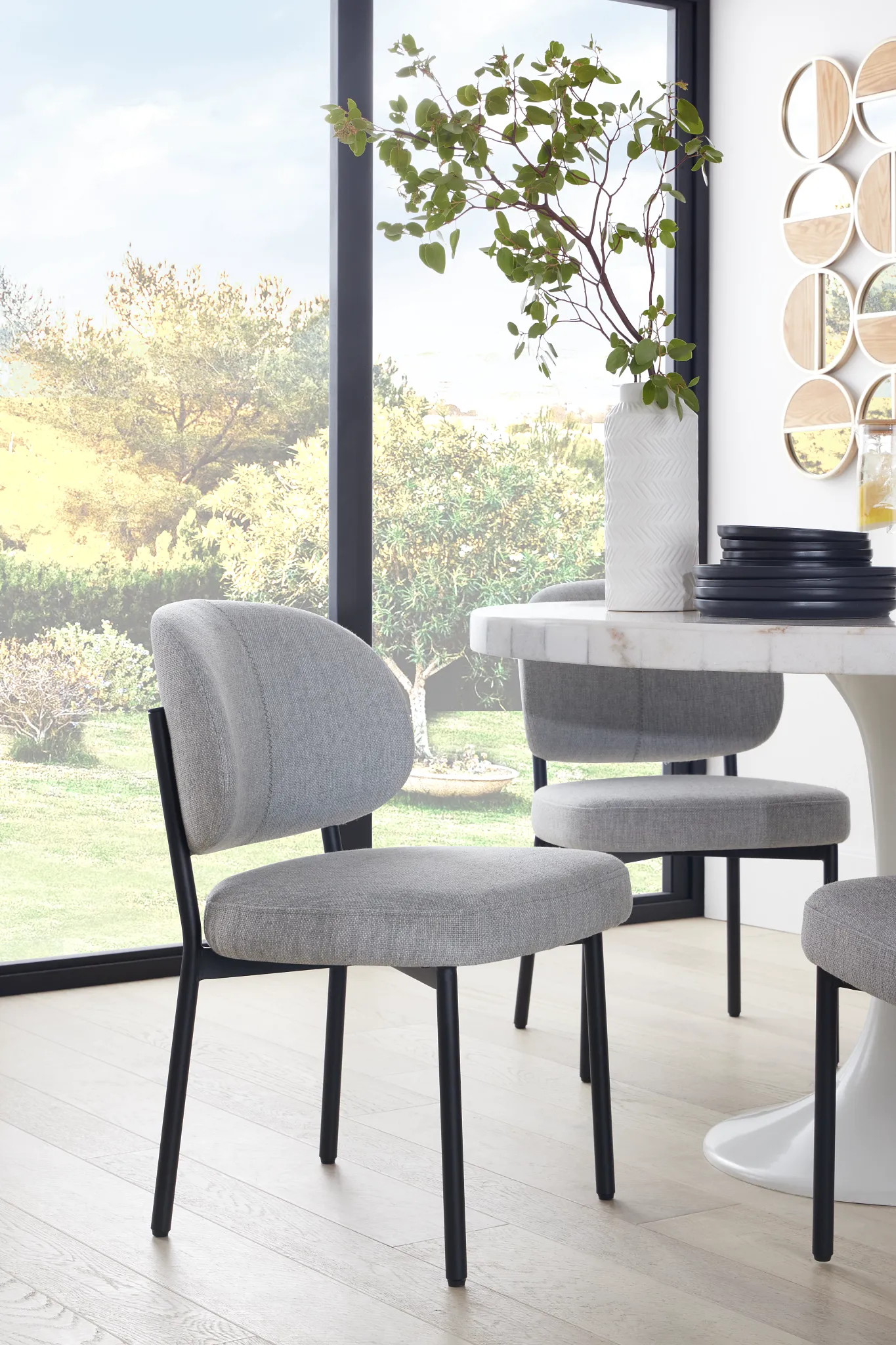 Chicago Light Gray Upholstered Side Chair