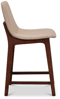 Hamilton Taupemicro 24" Upholstered Barstool