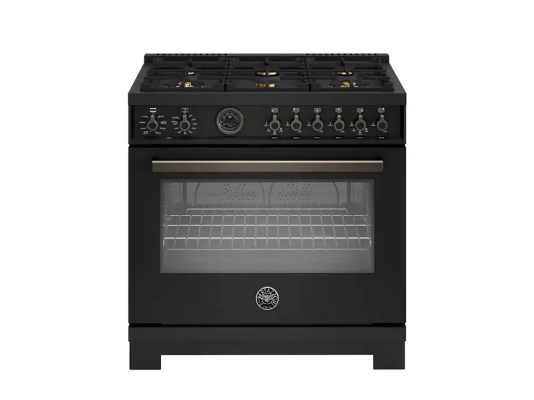 Bertazzoni Professional Series Black 36" Dual Fuel Range