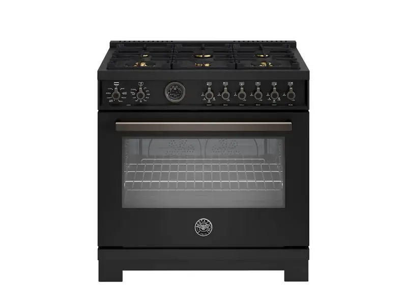 Bertazzoni Professional Series Black 36" Dual Fuel Range