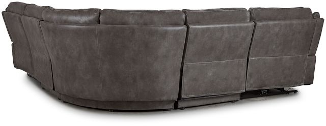 Dober Dark Gray Micro Small Two-arm Power Reclining Sectional