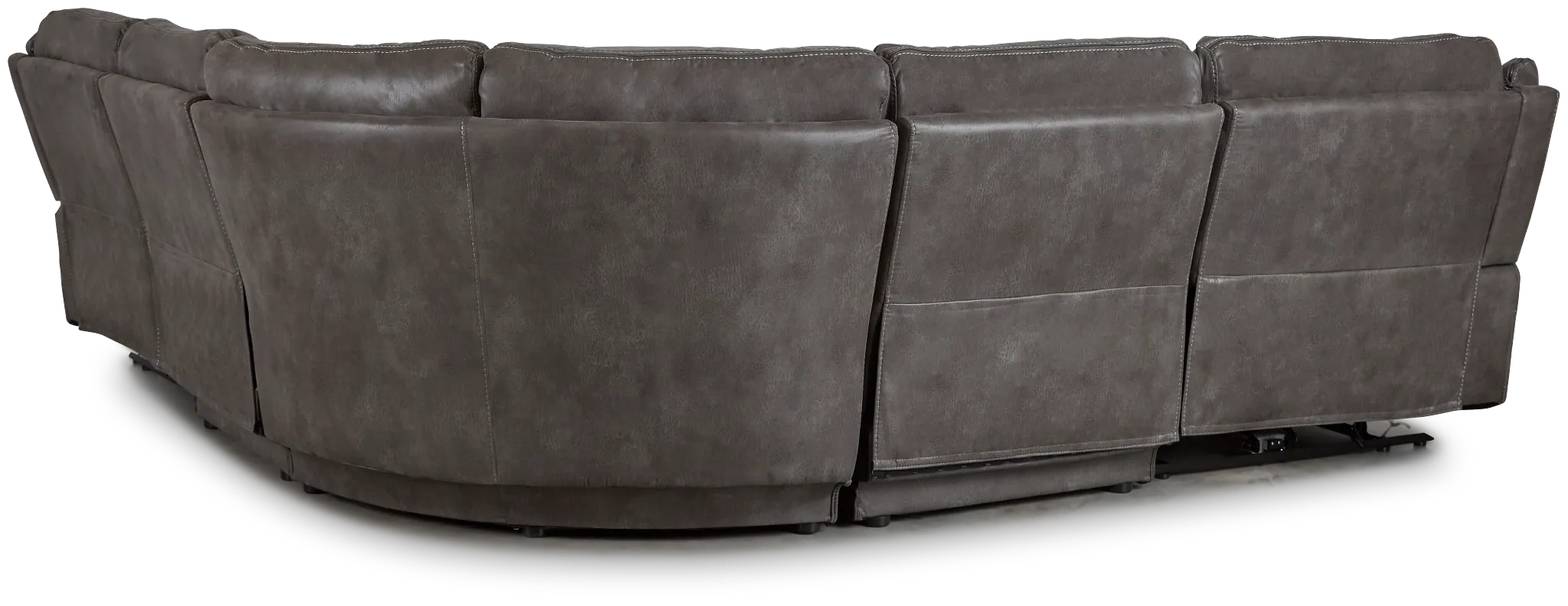 Dober Dark Gray Micro Small Two-arm Power Reclining Sectional