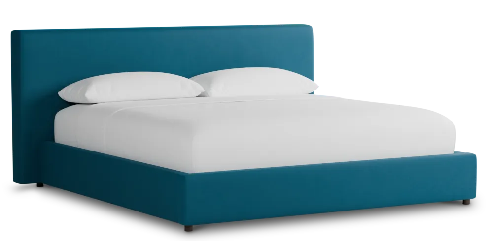 Grayton Joya Teal 44" Upholstered Platform Bed