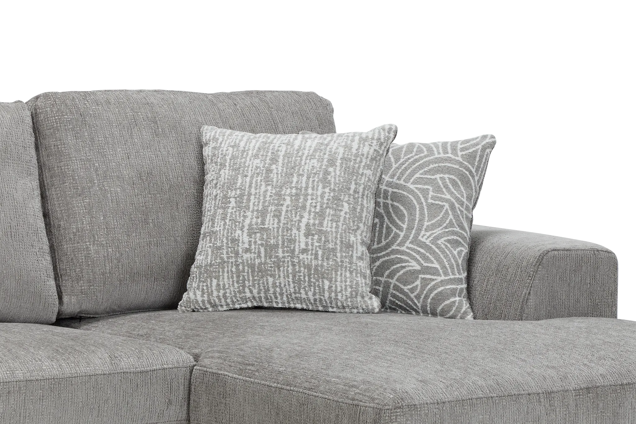 Blakely Gray Fabric Double Chaise Sleeper Storage Sectional