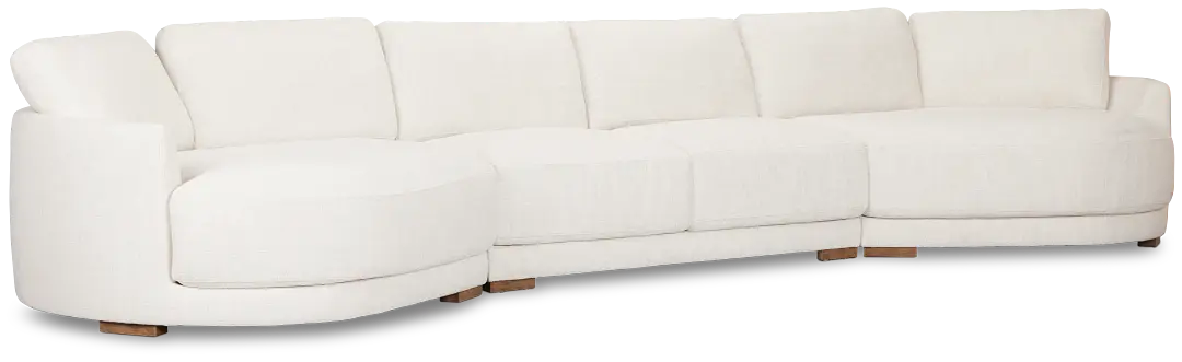 Maeve Light Beige Fabric Dual Cuddler Sectional Maeve Light Beige Fabric Dual Cuddler Sectional