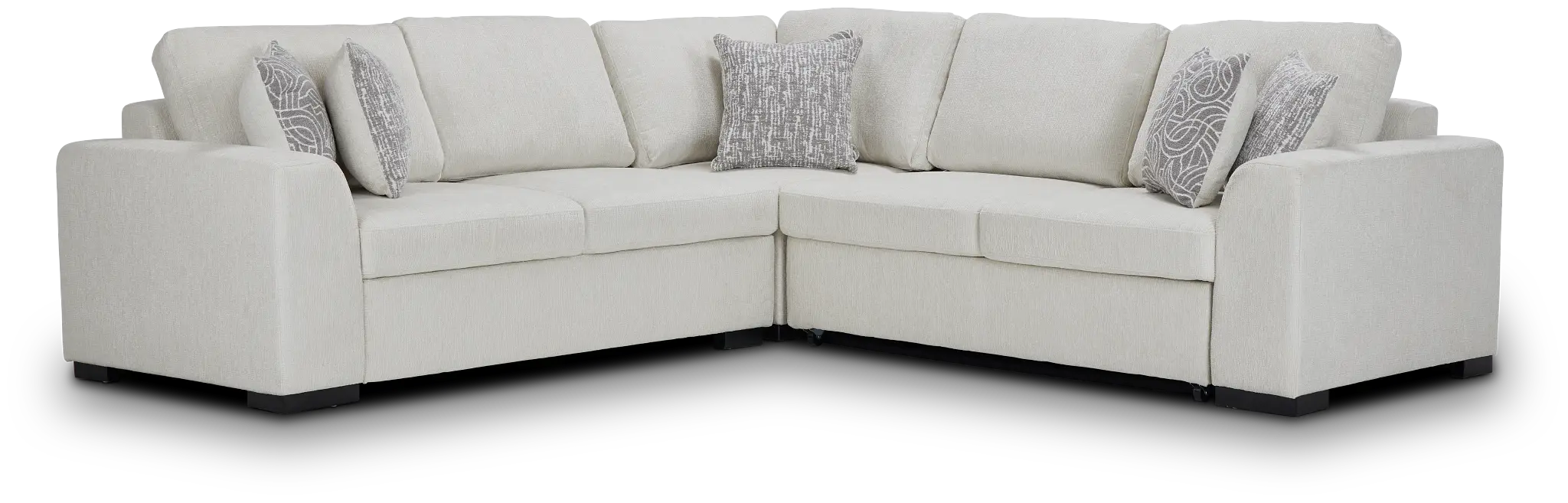 Blakely White Fabric Medium 2-arm Right Facing Sleeper Sectional Blakely White Fabric Medium 2-arm Right Facing Sleeper Sectional