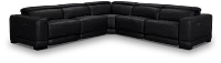 Lombardy Black Micro Small Two-arm Power Reclining Sectional