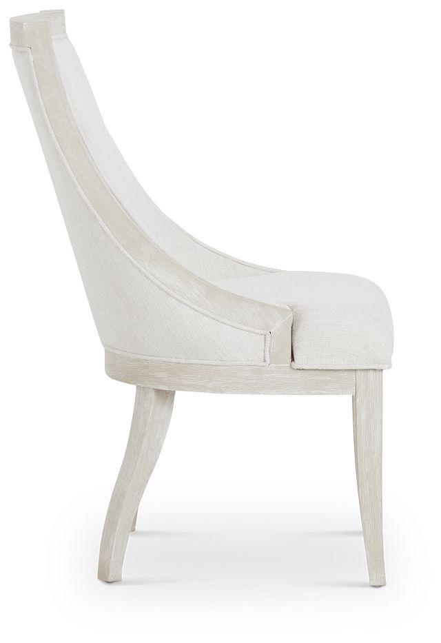 Boca Grande Light Tone Curved Upholstered Side Chair