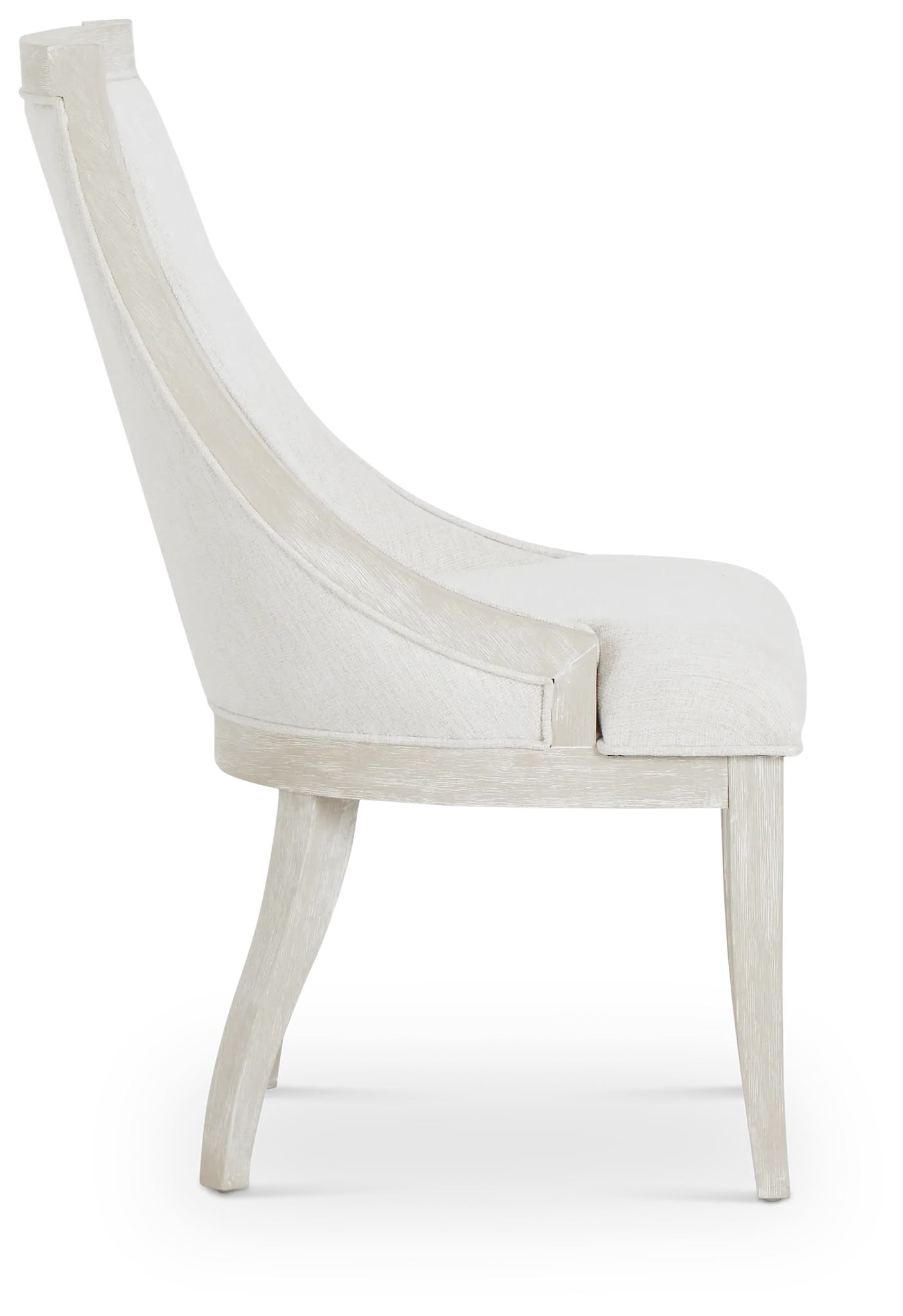 Boca Grande Light Tone Curved Upholstered Side Chair