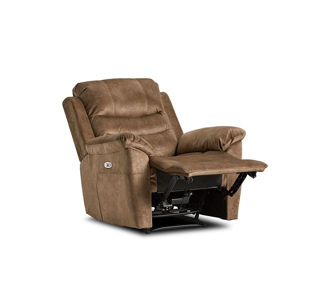 Joey Dark Taupe Micro Power Recliner