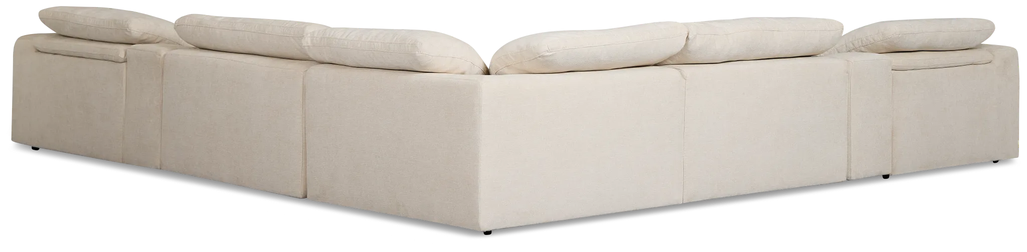 Drift Light Beige Fabric Large Dual Power Reclining Two-arm Sectional