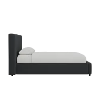 Grayton Elite Black 44" Upholstered Platform Bed