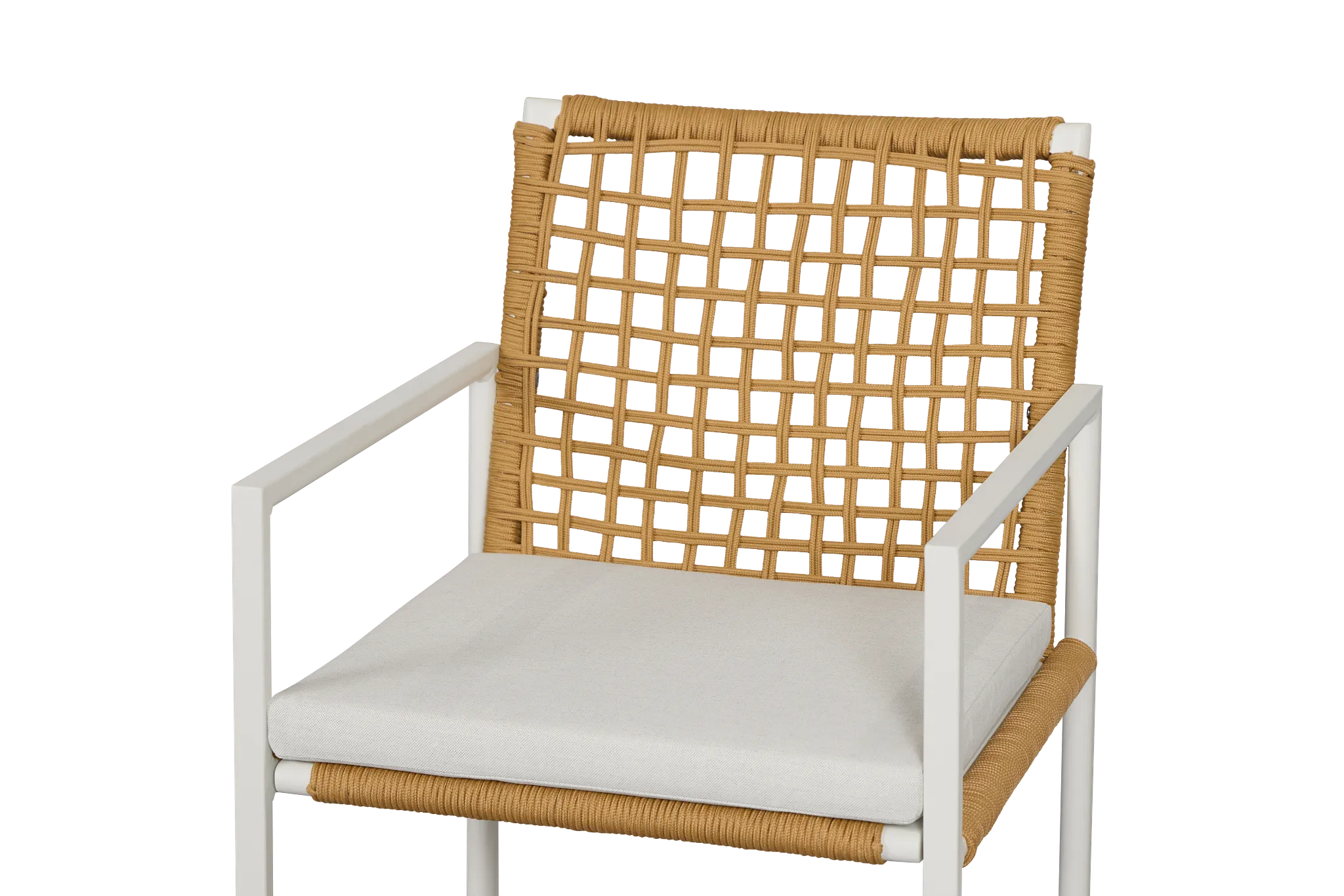 Sunrise White Aluminum Arm Chair